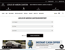 Tablet Screenshot of lexusofakron-canton.com